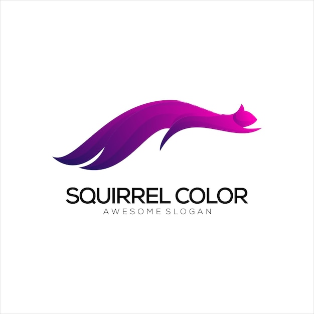 squirrel logo design mascot colorful