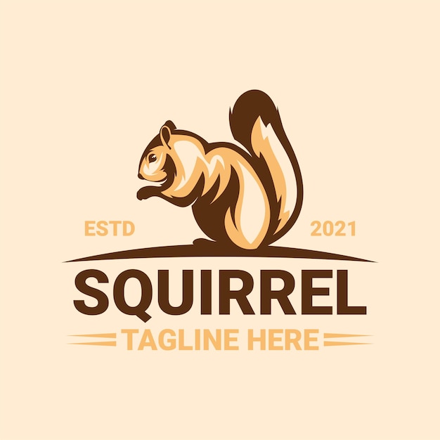 Squirrel logo template  