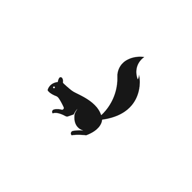 Squirrel logo vector icon illustration design