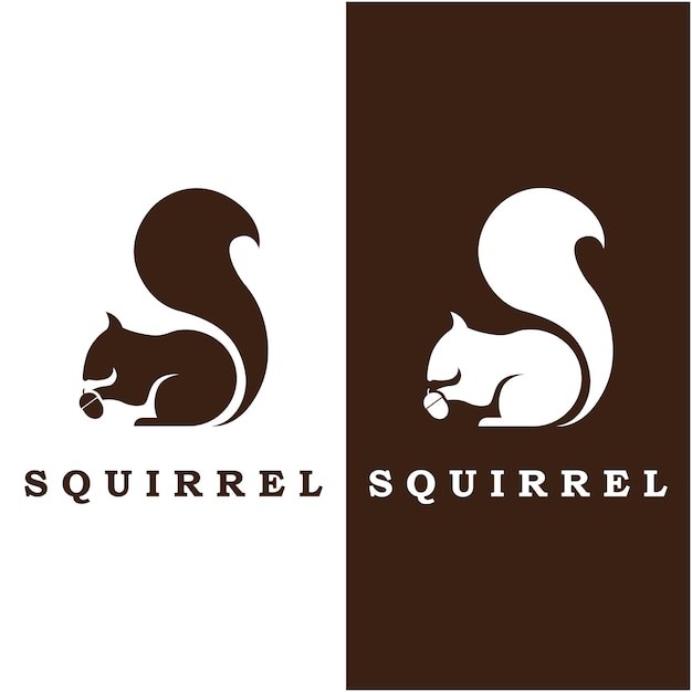 Squirrel logo and vector with slogan design