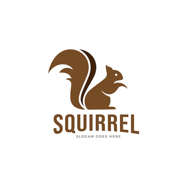 Squirrel Symbol Logo. Vector Illustration.