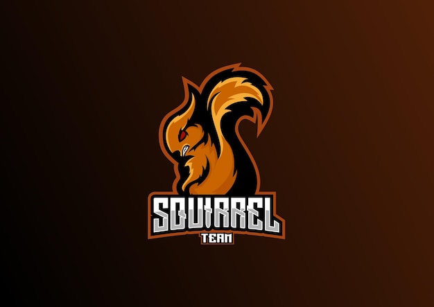 squirrel team logo esport design