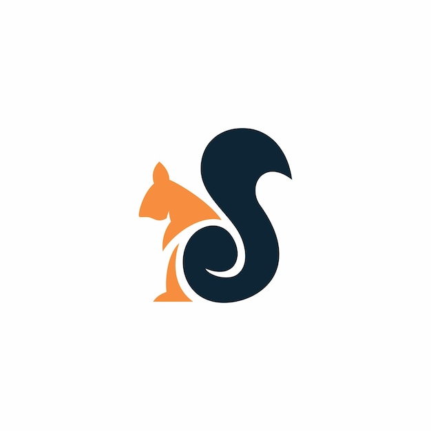 squirrel template vector logo design