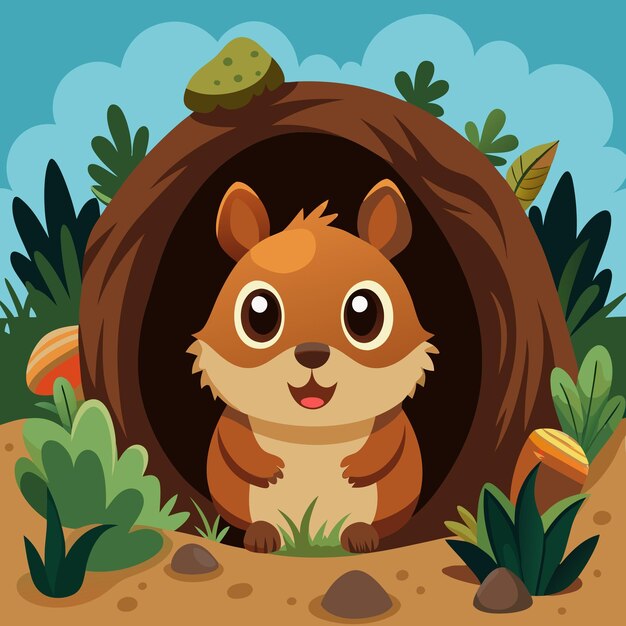 Vector squirrel vector graphic