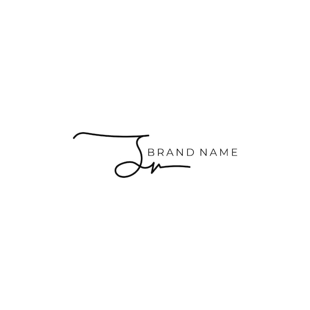 Sr Initial signature logo vector design