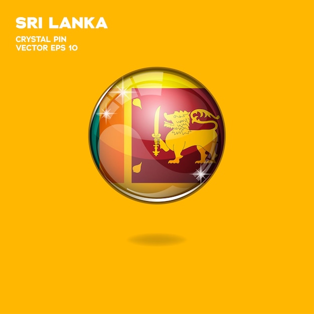 Sri Lanka Flag 3D Buttons