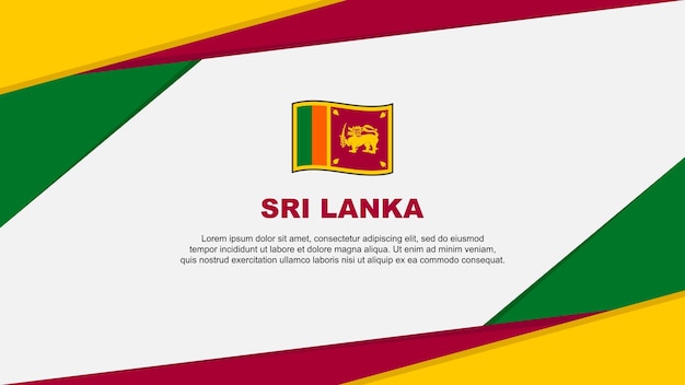 Sri Lanka Flag Abstract Background Design Template Sri Lanka Independence Day Banner Cartoon Vector Illustration Sri Lanka Background