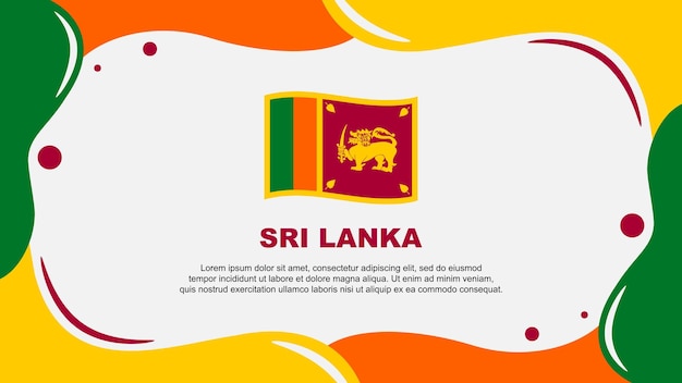 Vector sri lanka flag abstract background flat design template sri lanka independence day banner wallpaper vector illustration sri lanka banner