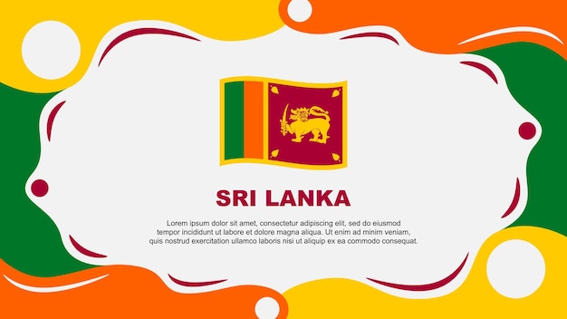 Vector sri lanka flag abstract background flat design template sri lanka independence day banner wallpaper vector illustration sri lanka vector