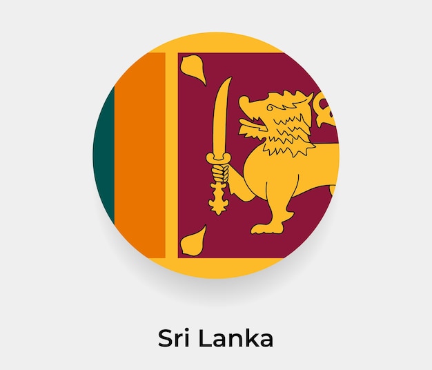 Sri Lanka flag bubble circle round shape icon vector illustration