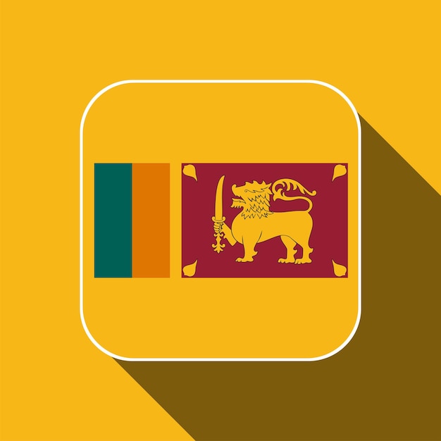 Sri Lanka flag official colors Vector illustration