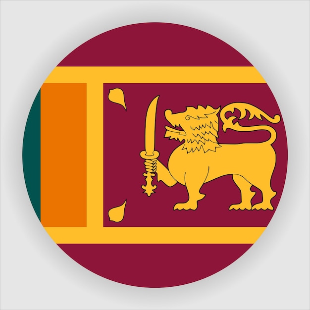 Sri Lanka Flat Rounded Flag Icon