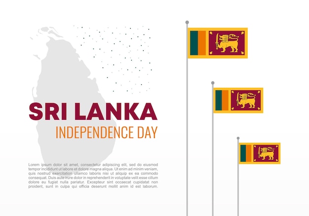 Sri lanka independence day background banner poster for national celebration on February 4 th