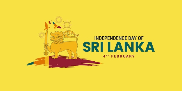 Vector sri lankan independence day sri lanka day defense concept template for background banner card