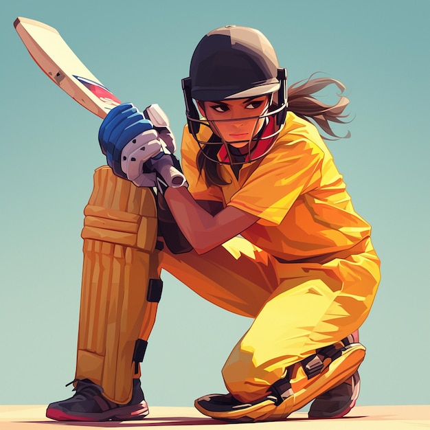 A Sri Lankan woman is playing cricket