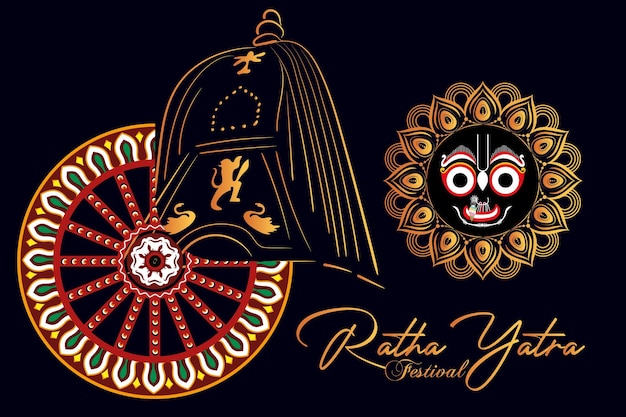 Sri sri jagannath dev rath yatra festival new vector design