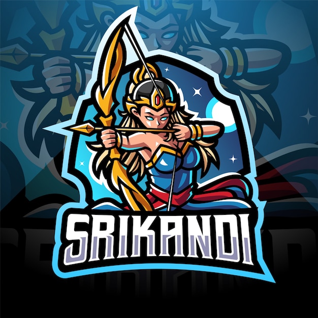 Srikandi esport mascot logo design