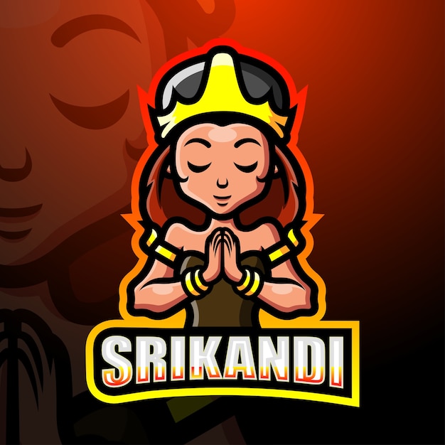 Srikandi mascot esport illustration