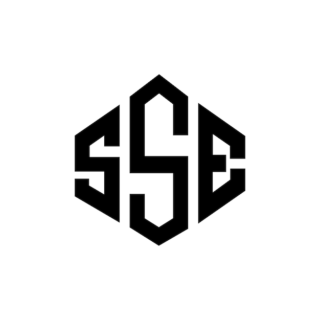 SSE letter logo design with polygon shape SSE polygon and cube shape logo design SSE hexagon vector logo template white and black colors SSE monogram business and real estate logo