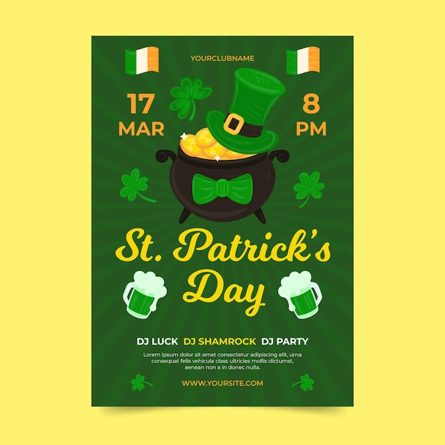 St patrick day poster template