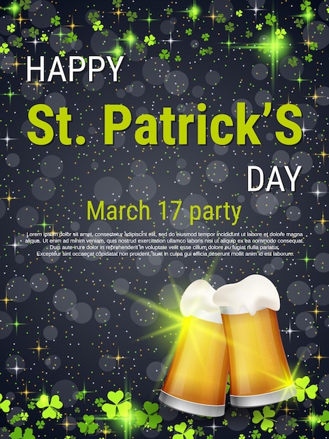 St.Patrick's Day flyer, greeting and invitation card, banner, coupon, booklet, voucher template