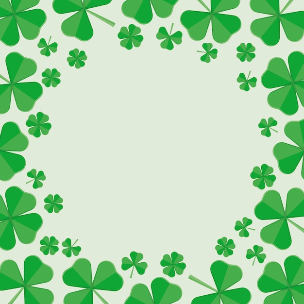 St.Patrick 's Day frame of green clover