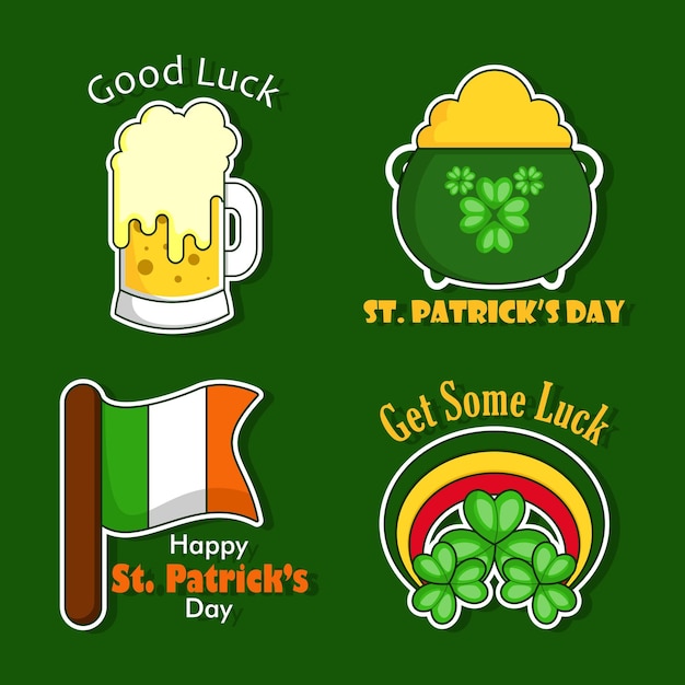 St patrick's day icon set design element