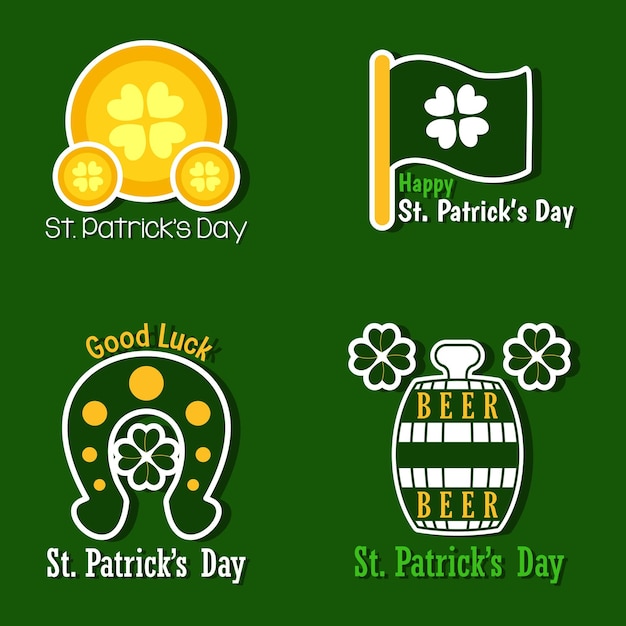 St patrick's day icon set design element