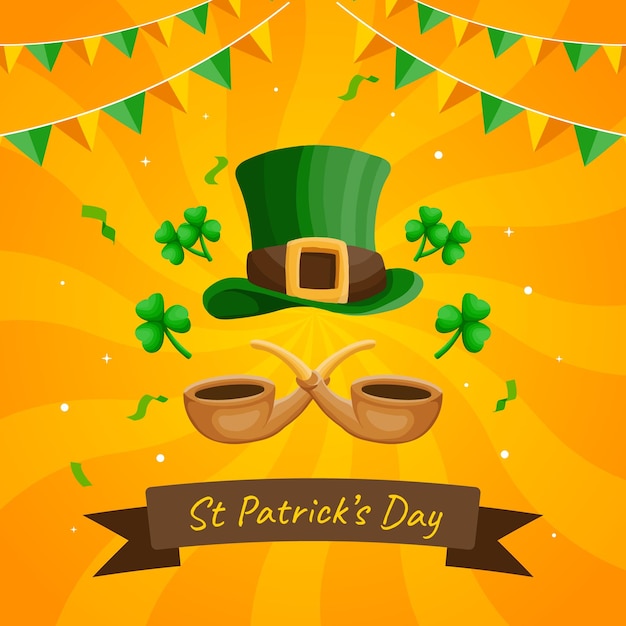 st patrick's day poster illustration