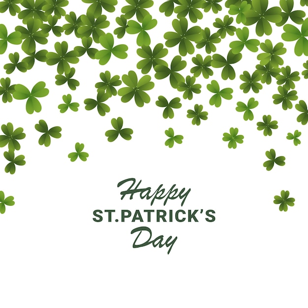 St patricks day banner clover gradient in illustration