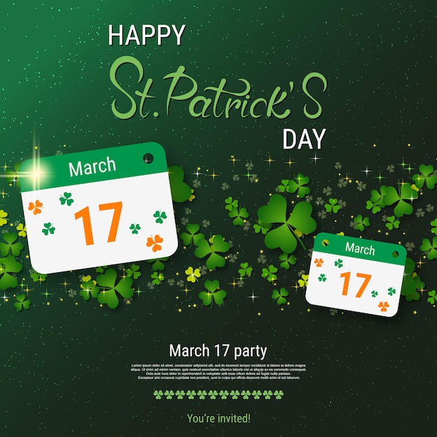 St Patricks Day elegant vector illustration