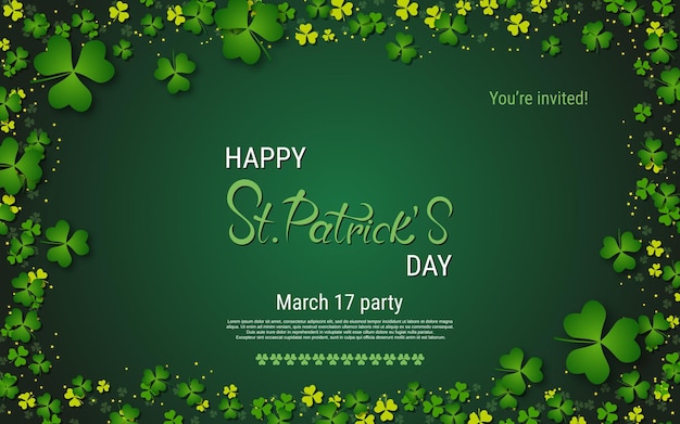 St Patricks Day elegant vector illustration