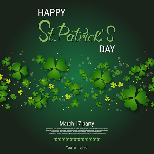 St Patricks Day elegant vector illustration