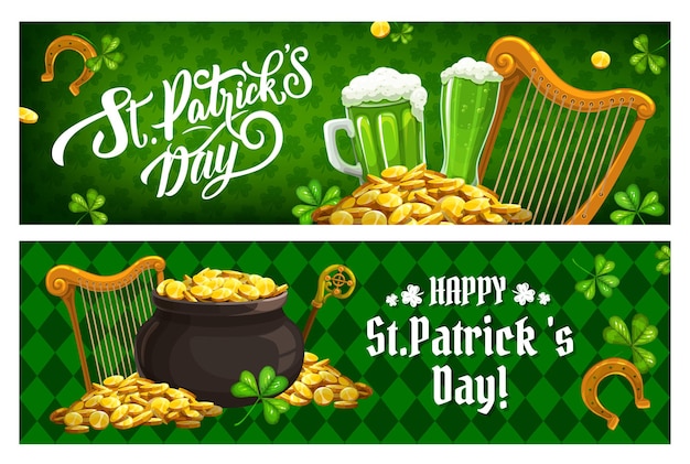 St. Patricks Day Irish holiday banners