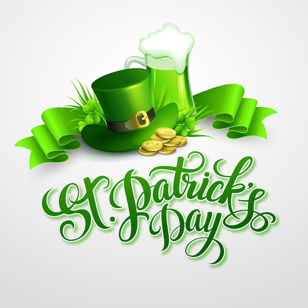 St. Patricks Day poster.  illustration 