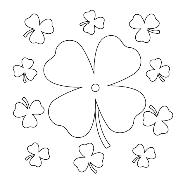 St Patricks Day Shamrock Coloring Page for Kids