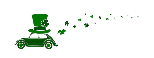 St patricks day symbol green and white vector illustration