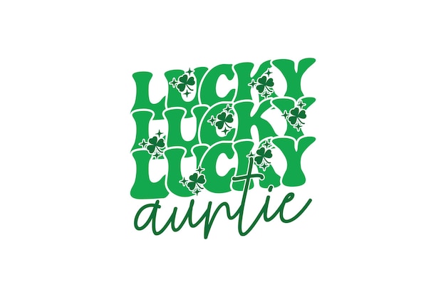 Vector st patricks day tshirt design retro lucky tshirt design good for tshirt print poster card