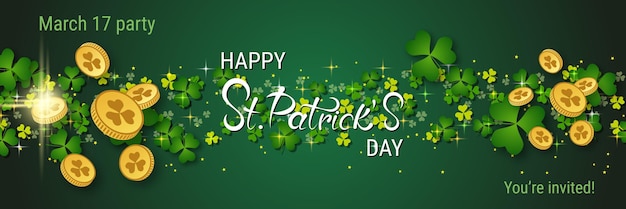 St Patricks Day vector banner template