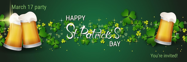 St Patricks Day vector banner template