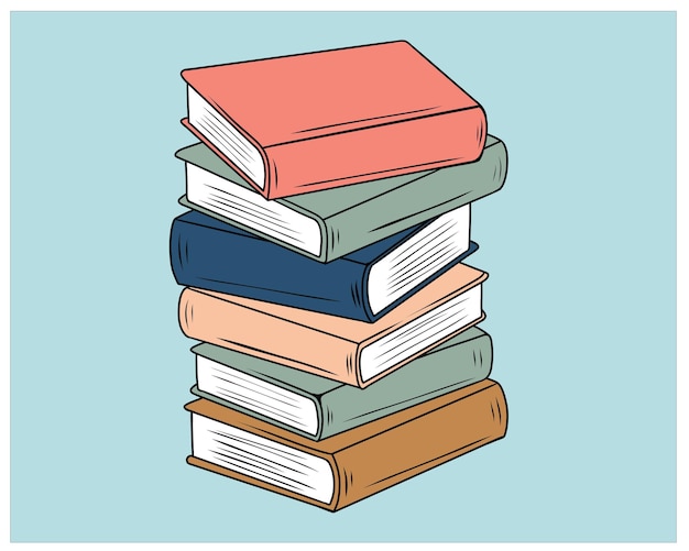 Vector stack of book with good quality with good color