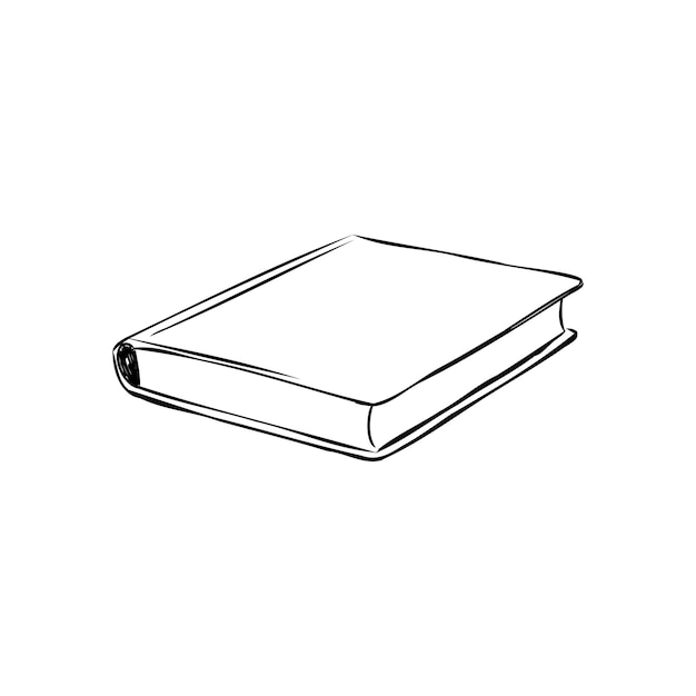 Stack of books isolated on white hand drawn sketch vector illustration