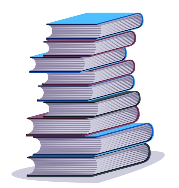 stack of books isolated