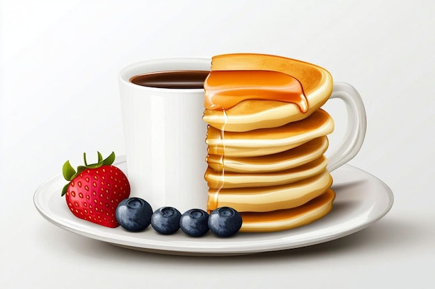 Stack Of Books With White Coffee Mug