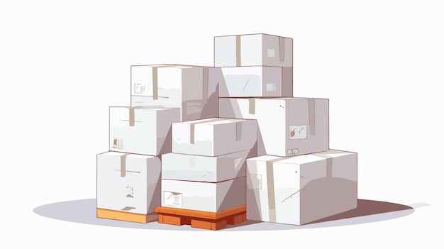 a stack of boxes with a white background with a picture of a stack of boxes