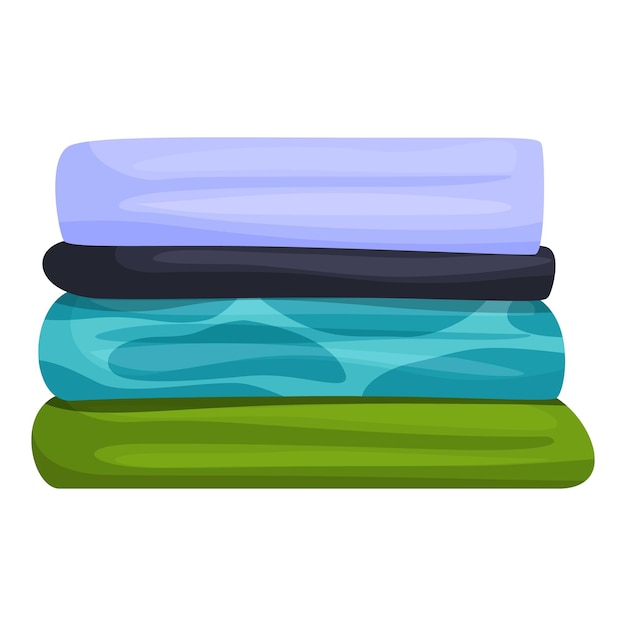 Vector stack of colorful clothes freshly folded and ironed