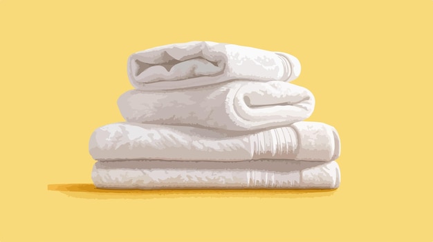 Vector a stack of folded towels with a white towel on top