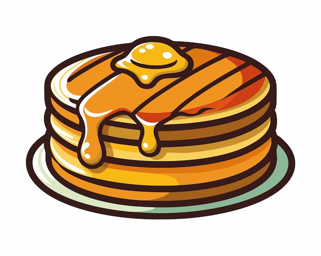 a stack of pancakes with syrup and syrup on top