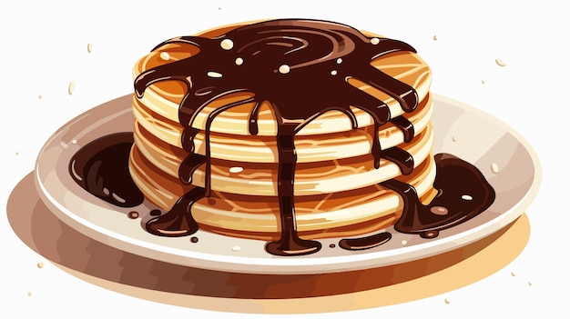 a stack of pancakes with syrup on top of them