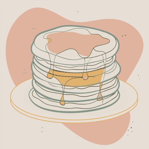 a stack of pancakes with syrup on the top